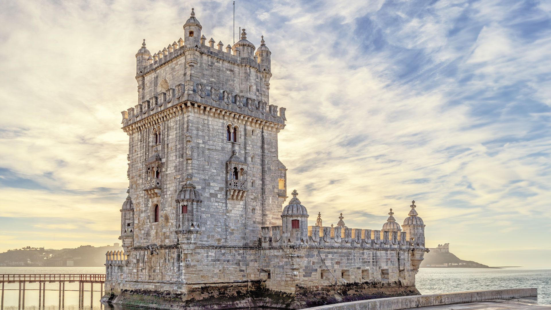 Imagen de la Torre de Belém en Lisboa tomada al atardecer