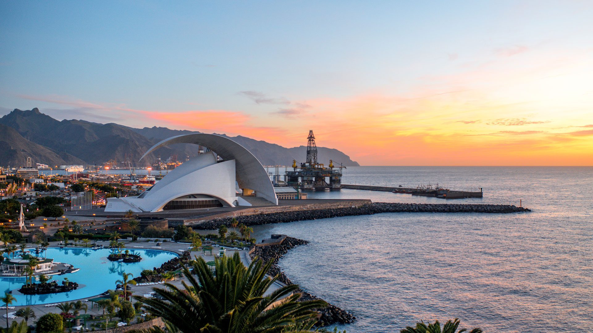 Vista aérea de la costa de Tenerife