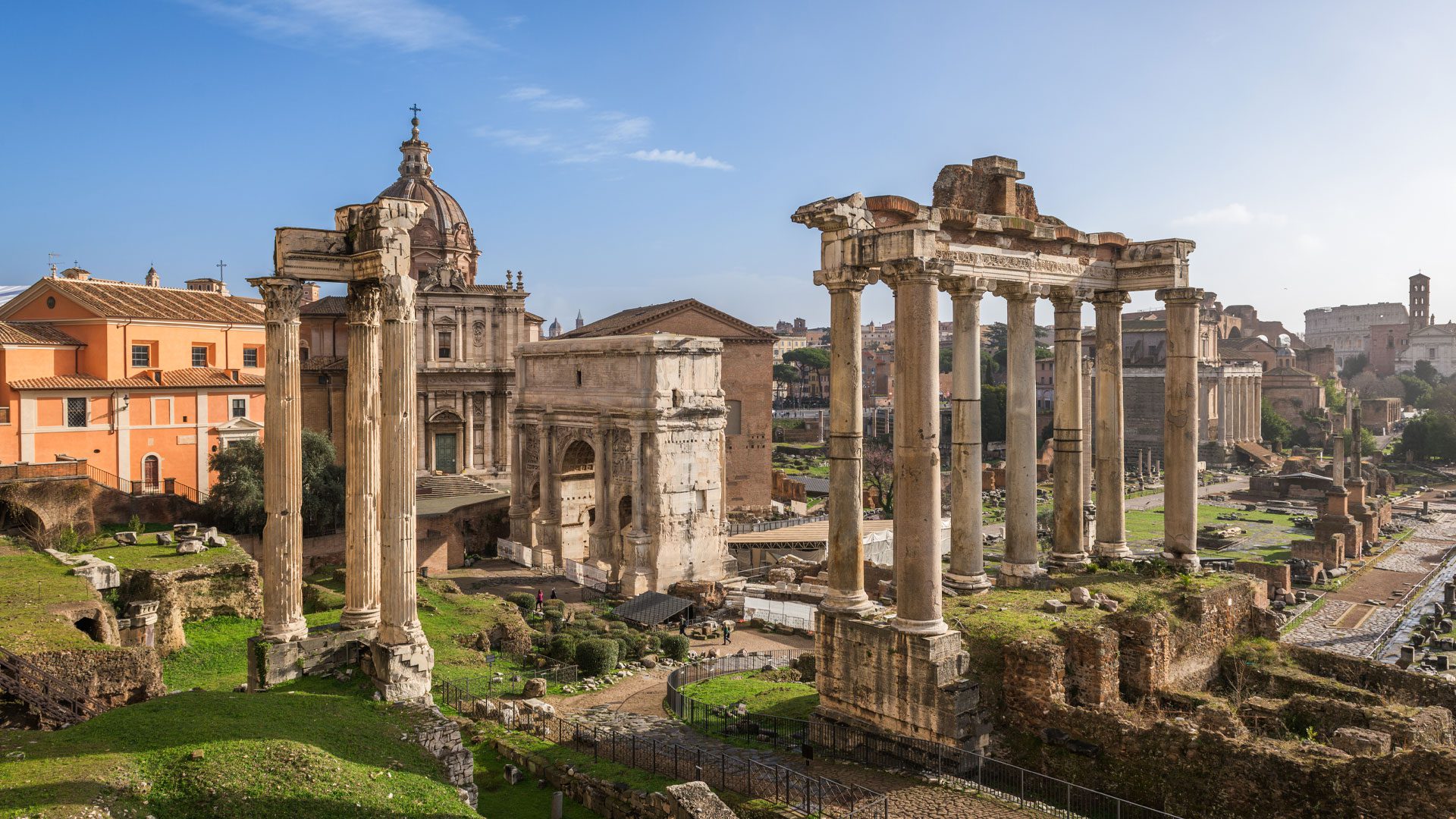 Imágen panorámica del Foro Romano